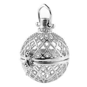 New Arrival Hollow Cage Filigree Ball Box Copper Crown Essential Oil Diffuser Locket Pendants For Making Jewelry DIY