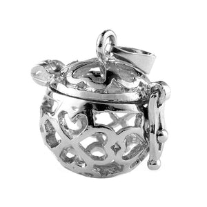 New Arrival Hollow Cage Filigree Ball Box Copper Crown Essential Oil Diffuser Locket Pendants For Making Jewelry DIY