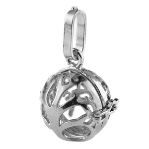 New Arrival Hollow Cage Filigree Ball Box Copper Crown Essential Oil Diffuser Locket Pendants For Making Jewelry DIY