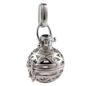 New Arrival Hollow Cage Filigree Ball Box Copper Crown Essential Oil Diffuser Locket Pendants For Making Jewelry DIY