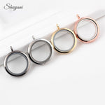 Shuyani (10pcs/lot) 30mm Round Magnetic Living Memory Locket for Charms Floating Locket Pendants without Chain