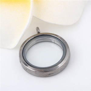 Shuyani (10pcs/lot) 30mm Round Magnetic Living Memory Locket for Charms Floating Locket Pendants without Chain