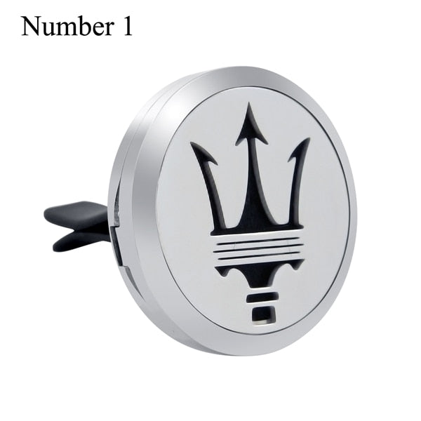 30mm Car Logo Magnet 316 Stainless Steel Car Aromatherapy Locket Free Pads Essential Oil Car Perfume Lockets Drop Shipping