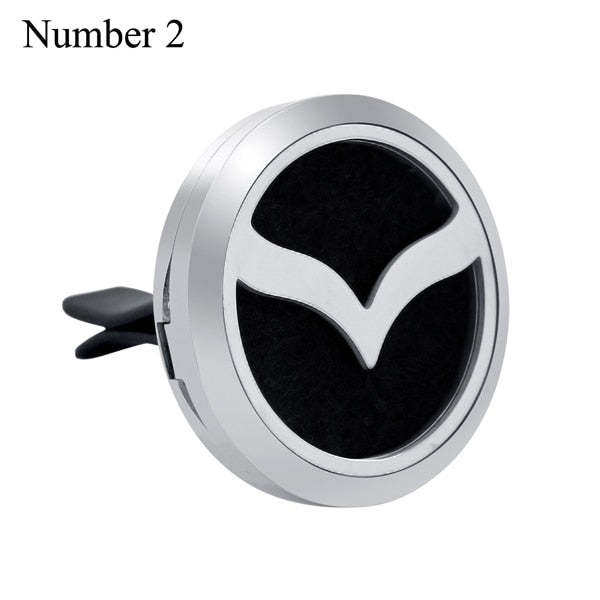 30mm Car Logo Magnet 316 Stainless Steel Car Aromatherapy Locket Free Pads Essential Oil Car Perfume Lockets Drop Shipping