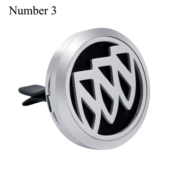 30mm Car Logo Magnet 316 Stainless Steel Car Aromatherapy Locket Free Pads Essential Oil Car Perfume Lockets Drop Shipping