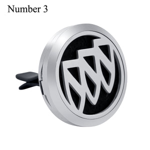 30mm Car Logo Magnet 316 Stainless Steel Car Aromatherapy Locket Free Pads Essential Oil Car Perfume Lockets Drop Shipping