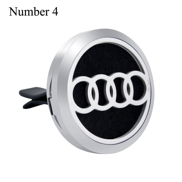 30mm Car Logo Magnet 316 Stainless Steel Car Aromatherapy Locket Free Pads Essential Oil Car Perfume Lockets Drop Shipping