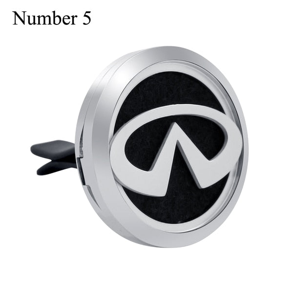 30mm Car Logo Magnet 316 Stainless Steel Car Aromatherapy Locket Free Pads Essential Oil Car Perfume Lockets Drop Shipping