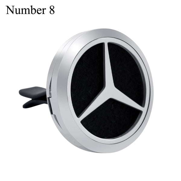 30mm Car Logo Magnet 316 Stainless Steel Car Aromatherapy Locket Free Pads Essential Oil Car Perfume Lockets Drop Shipping