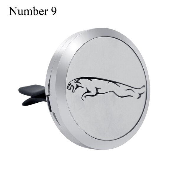 30mm Car Logo Magnet 316 Stainless Steel Car Aromatherapy Locket Free Pads Essential Oil Car Perfume Lockets Drop Shipping