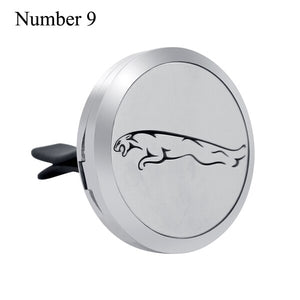 30mm Car Logo Magnet 316 Stainless Steel Car Aromatherapy Locket Free Pads Essential Oil Car Perfume Lockets Drop Shipping