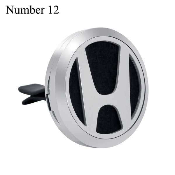 30mm Car Logo Magnet 316 Stainless Steel Car Aromatherapy Locket Free Pads Essential Oil Car Perfume Lockets Drop Shipping