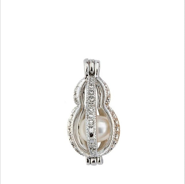 More Than 20 styles Pearl Cage Jewelry Findings Cage Locket Pendant Essential Oil Diffuser Locket For Oyster Pearl Women Girl