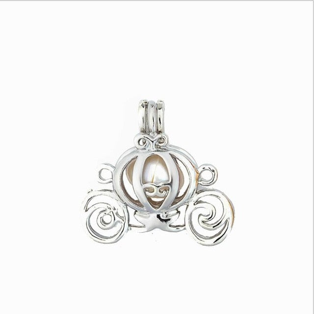 More Than 20 styles Pearl Cage Jewelry Findings Cage Locket Pendant Essential Oil Diffuser Locket For Oyster Pearl Women Girl