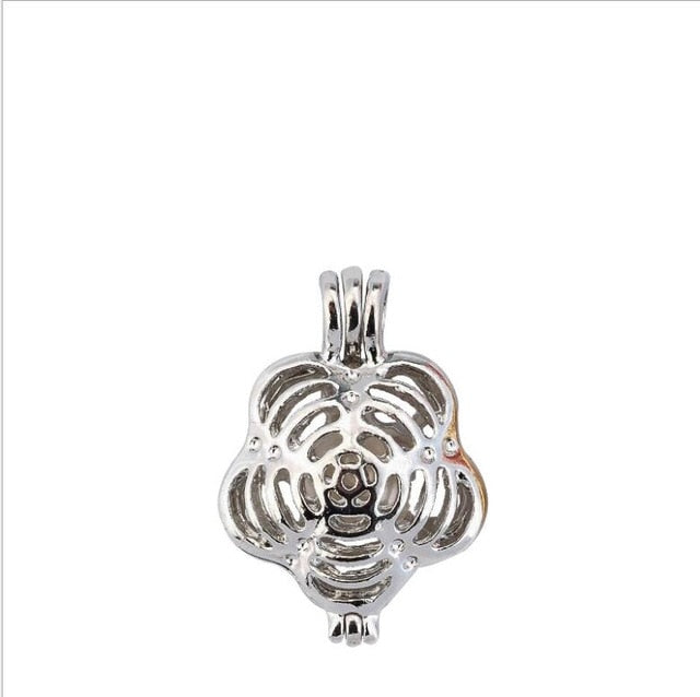 More Than 20 styles Pearl Cage Jewelry Findings Cage Locket Pendant Essential Oil Diffuser Locket For Oyster Pearl Women Girl