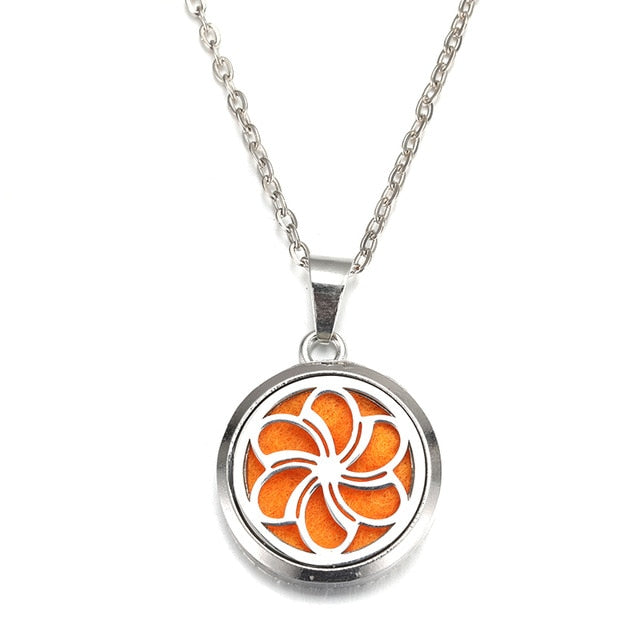 MODKISR Wholesale Cat Exquisite 28mm Essential Oil Diffuser Locket Necklace 316L Stainless Steel Magnetic Fashion Jewelry A13-56