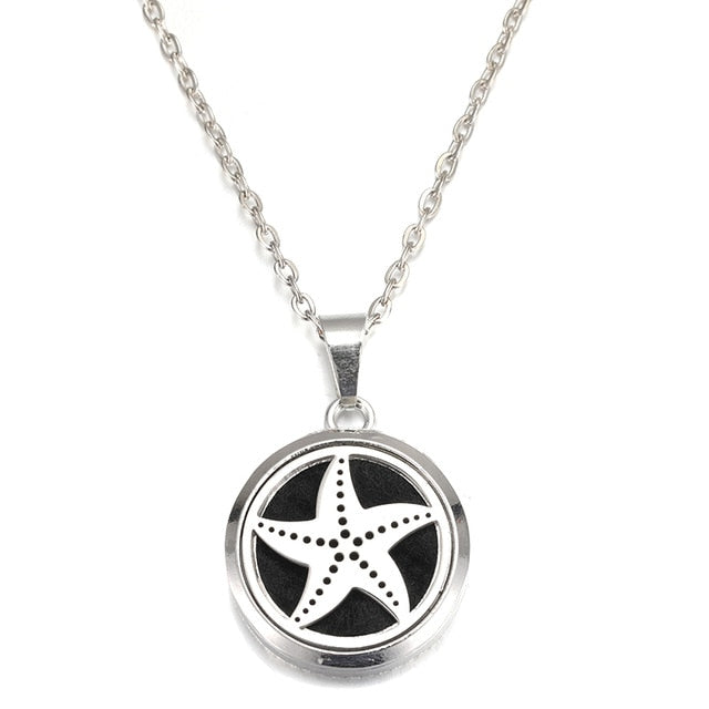 MODKISR Wholesale Cat Exquisite 28mm Essential Oil Diffuser Locket Necklace 316L Stainless Steel Magnetic Fashion Jewelry A13-56