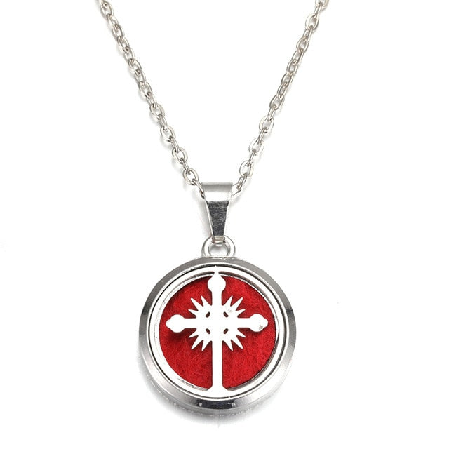 MODKISR Wholesale Cat Exquisite 28mm Essential Oil Diffuser Locket Necklace 316L Stainless Steel Magnetic Fashion Jewelry A13-56