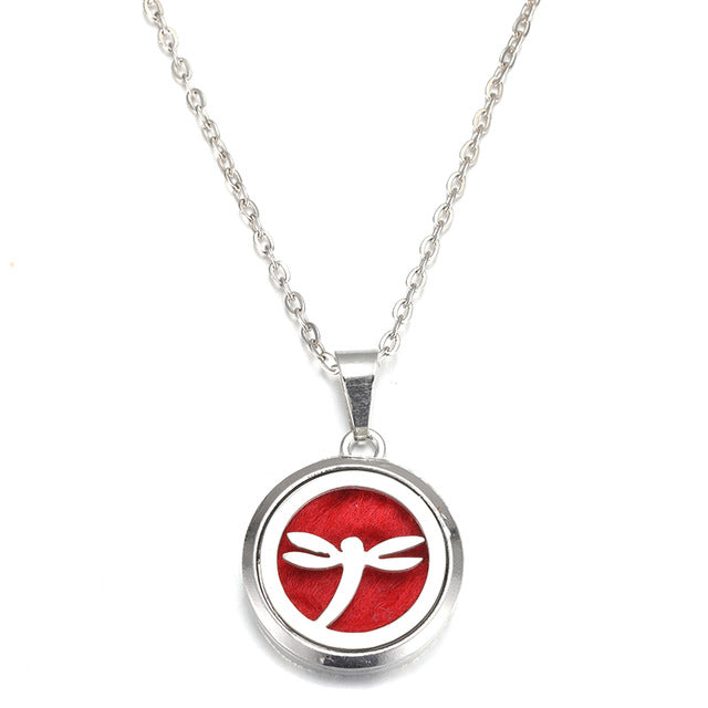 MODKISR Wholesale Cat Exquisite 28mm Essential Oil Diffuser Locket Necklace 316L Stainless Steel Magnetic Fashion Jewelry A13-56