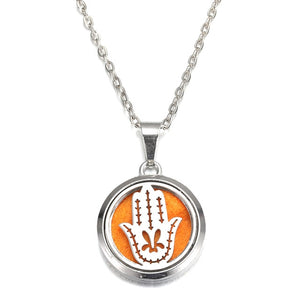 MODKISR Wholesale Cat Exquisite 28mm Essential Oil Diffuser Locket Necklace 316L Stainless Steel Magnetic Fashion Jewelry A13-56