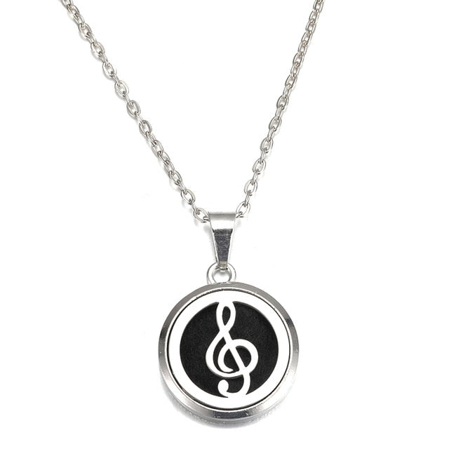 MODKISR Wholesale Cat Exquisite 28mm Essential Oil Diffuser Locket Necklace 316L Stainless Steel Magnetic Fashion Jewelry A13-56