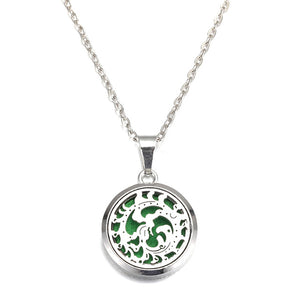 MODKISR Wholesale Cat Exquisite 28mm Essential Oil Diffuser Locket Necklace 316L Stainless Steel Magnetic Fashion Jewelry A13-56