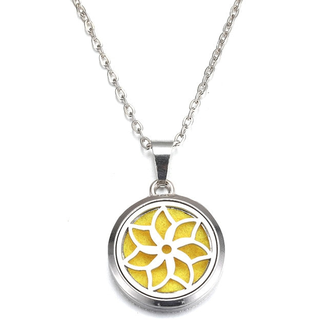 MODKISR Wholesale Cat Exquisite 28mm Essential Oil Diffuser Locket Necklace 316L Stainless Steel Magnetic Fashion Jewelry A13-56