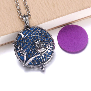 1pcs Aroma Diffuser Necklace Open Antique Vintage Lockets Pendant Perfume Essential Oil Aromatherapy Locket Necklace With Pads