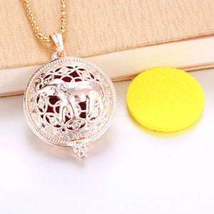 1pcs Aroma Diffuser Necklace Open Antique Vintage Lockets Pendant Perfume Essential Oil Aromatherapy Locket Necklace With Pads