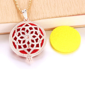 1pcs Aroma Diffuser Necklace Open Antique Vintage Lockets Pendant Perfume Essential Oil Aromatherapy Locket Necklace With Pads