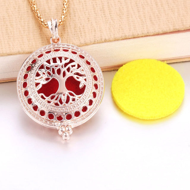 1pcs Aroma Diffuser Necklace Open Antique Vintage Lockets Pendant Perfume Essential Oil Aromatherapy Locket Necklace With Pads
