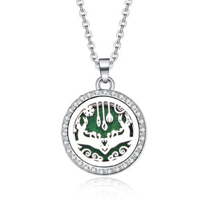 10 styles Aroma locket Necklace Magnetic Stainless Steel Aromatherapy Essential Oil Diffuser Perfume  Locket Pendant Jewelry