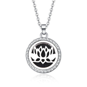 10 styles Aroma locket Necklace Magnetic Stainless Steel Aromatherapy Essential Oil Diffuser Perfume  Locket Pendant Jewelry