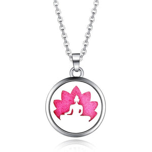 Tree of Life Stainless Steel Aroma Box Pendant Necklace Magnetic Aromatherapy Essential Oil Diffuser Box Locket Pendant Jewelry