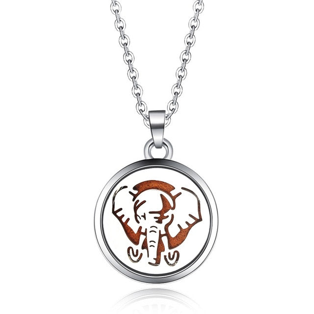 Tree of Life Stainless Steel Aroma Box Pendant Necklace Magnetic Aromatherapy Essential Oil Diffuser Box Locket Pendant Jewelry