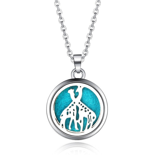 Tree of Life Stainless Steel Aroma Box Pendant Necklace Magnetic Aromatherapy Essential Oil Diffuser Box Locket Pendant Jewelry