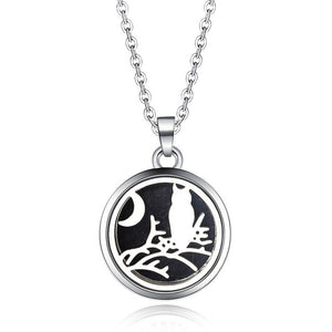 Tree of Life Stainless Steel Aroma Box Pendant Necklace Magnetic Aromatherapy Essential Oil Diffuser Box Locket Pendant Jewelry