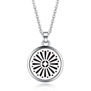 Tree of Life Stainless Steel Aroma Box Pendant Necklace Magnetic Aromatherapy Essential Oil Diffuser Box Locket Pendant Jewelry