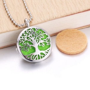 Round flower Aroma Diffuser Necklace Perfume Essential Oil Diffuser Aromatherapy Locket Pendant Necklace Women jewelry