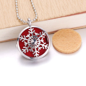 Round flower Aroma Diffuser Necklace Perfume Essential Oil Diffuser Aromatherapy Locket Pendant Necklace Women jewelry