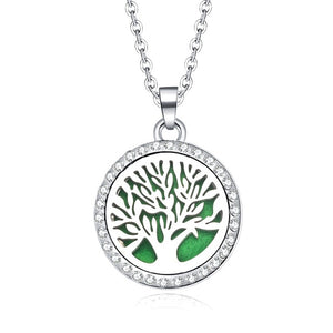 Aromatherapy Lockets necklace paw pattern Essential Oils Aroma Diffuser rhinestones locket Perfume Pendant Necklace cute gift