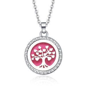 Aromatherapy Lockets necklace paw pattern Essential Oils Aroma Diffuser rhinestones locket Perfume Pendant Necklace cute gift