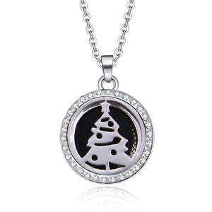 Aromatherapy Lockets necklace paw pattern Essential Oils Aroma Diffuser rhinestones locket Perfume Pendant Necklace cute gift