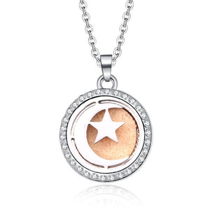 Aromatherapy Lockets necklace paw pattern Essential Oils Aroma Diffuser rhinestones locket Perfume Pendant Necklace cute gift