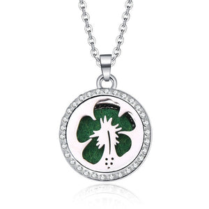 Aromatherapy Lockets necklace paw pattern Essential Oils Aroma Diffuser rhinestones locket Perfume Pendant Necklace cute gift