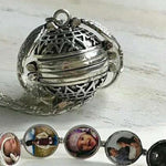 TJP 1pcs Expanding Photo Locket Pendants Necklaces Angel Wings Album Box Necklaces Tibetan Antique Silver Tone Chokers